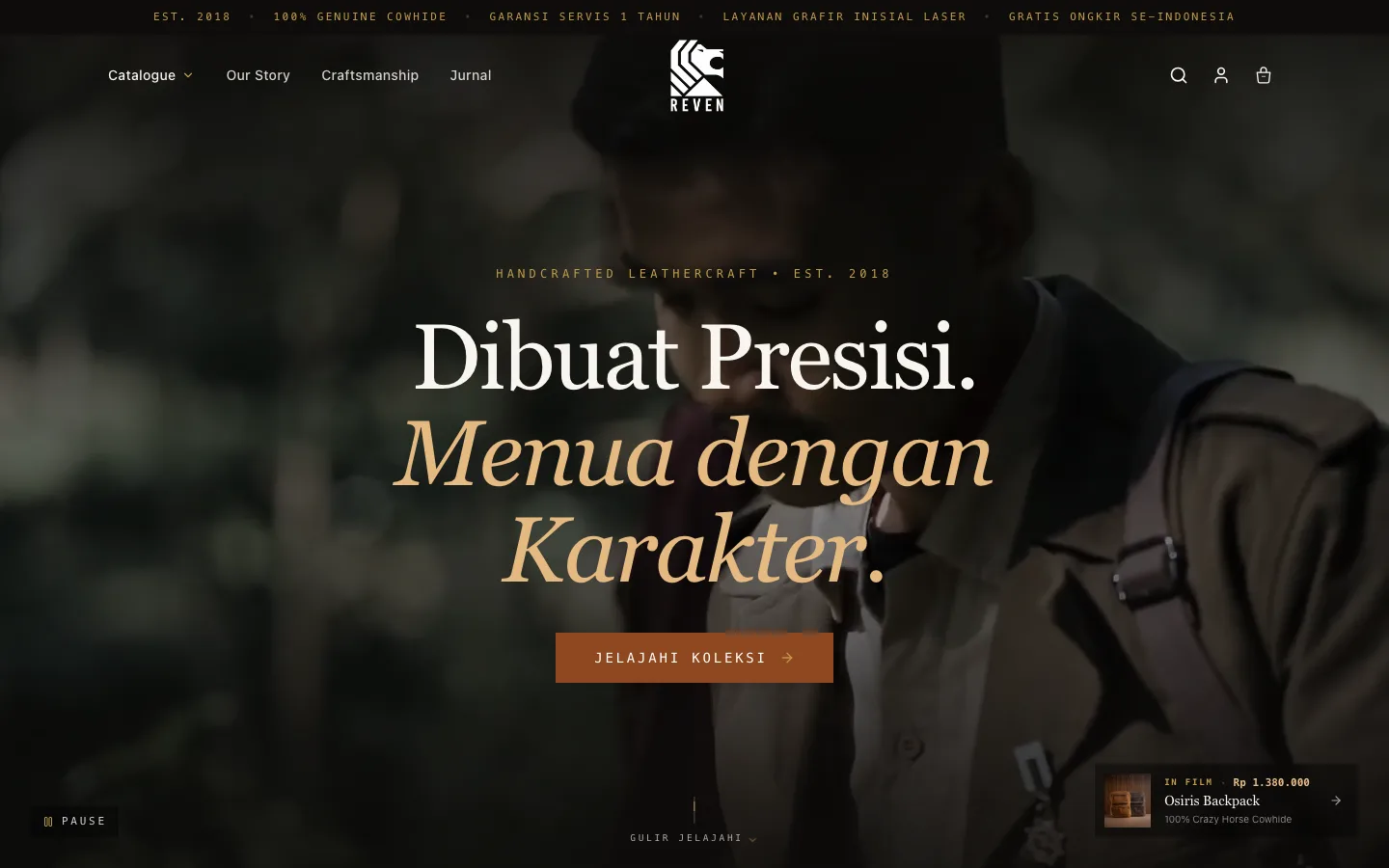 Toko Online Shopify Hydrogen Reven Leather Indonesia